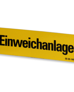 Aufkleber D: Einweichanlage